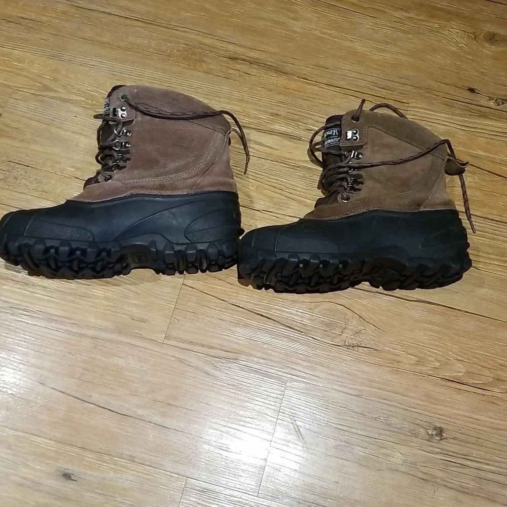 Men's Brown Hiking Boots Sz10 Removable Insets
